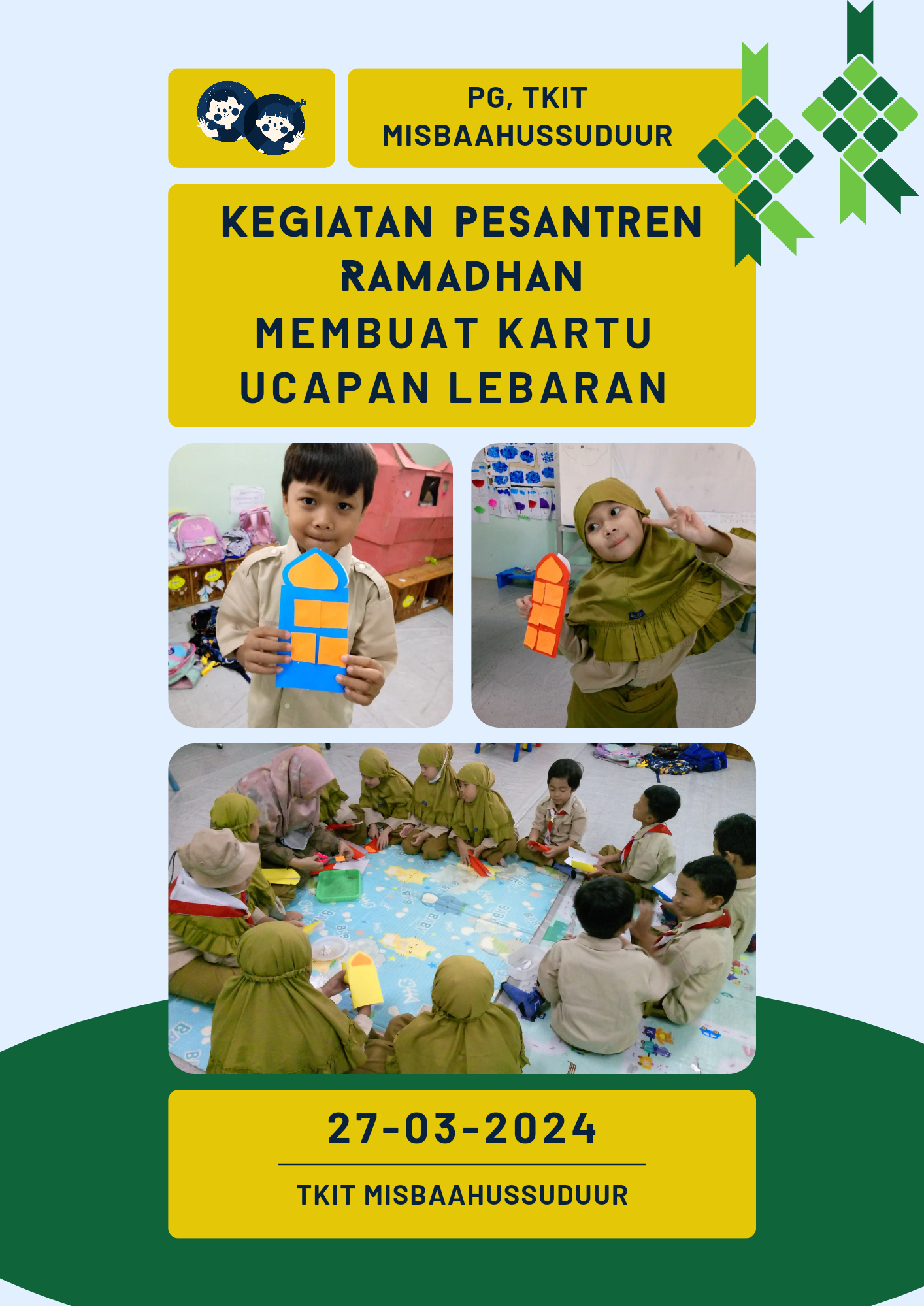 Membuat kartu ucapan lebaran